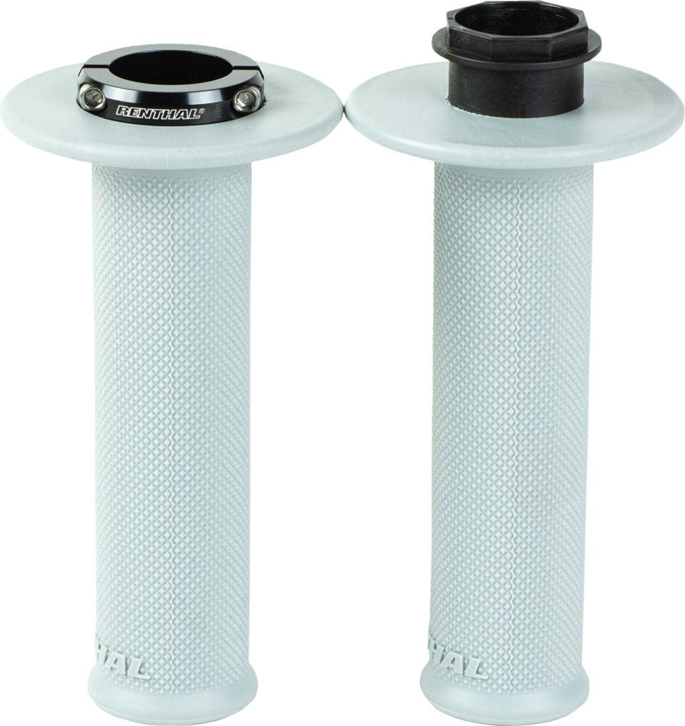 Renthal MX Original Lock-On Diamond Knurled Grips For Honda CRF250R 2023-2024 - White