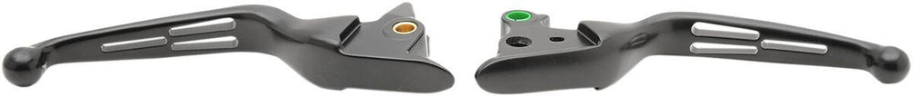 Drag Specialties Slotted Wide Blade Lever Set For Harley Davidson FLS 1690 2015-2016 - Black