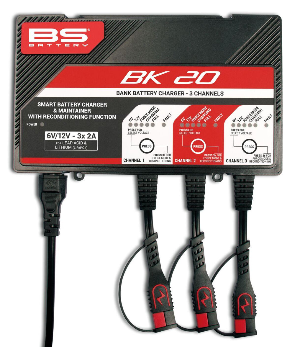 BS Battery Smart Bank Battery Charger & Maintainer With Reconditioning Function
