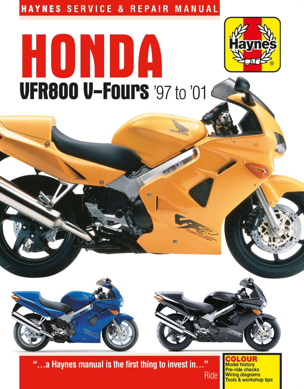 Haynes Service Manual For Honda VFR 800 1998-2001