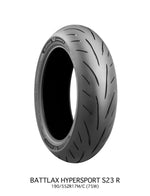 Bridgestone Battlax Hypersport S23 Rear Tyre TL 73 W 190 50ZR17"