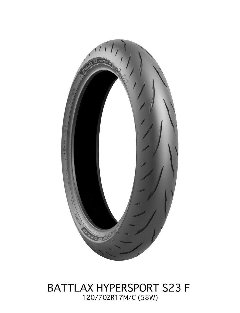Bridgestone Battlax Hypersport S23 Front Tyre TL 58W 120 70ZR17"