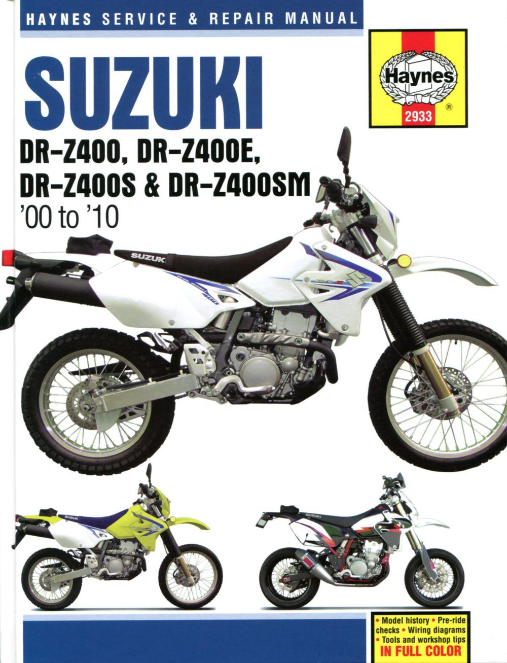 Haynes Service Manual For Suzuki DRZ400 2000-2004