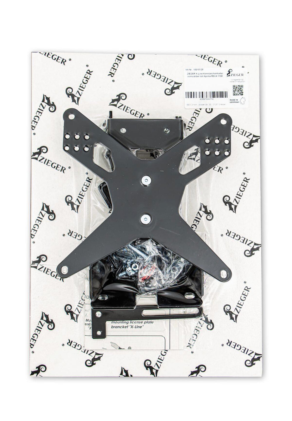 Zieger License Plateholder Type E For Aprilia RSV4 1100 ABS 2022-2024 Rear