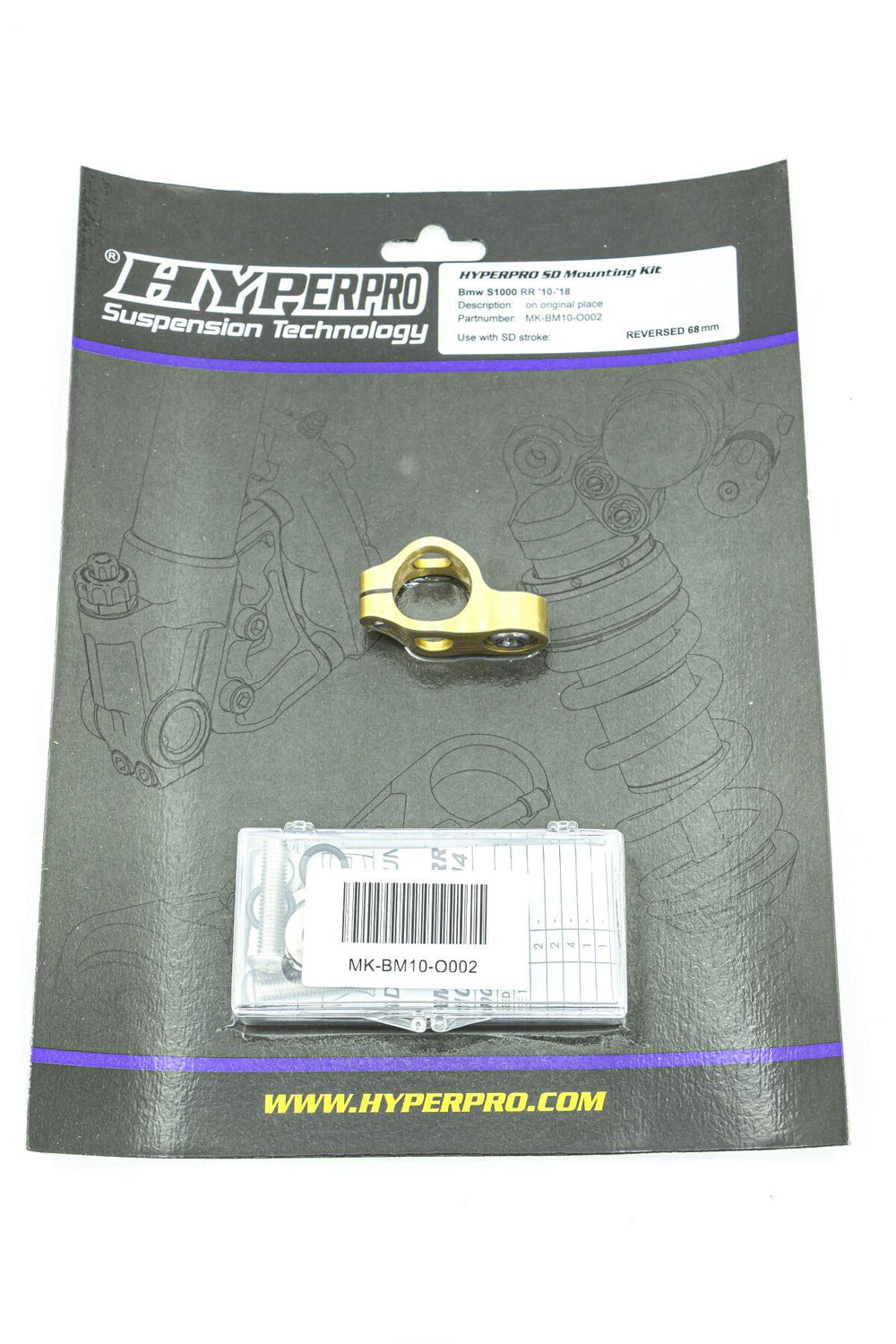 Hyperpro Steering Damper Mounting Kits For BMW S 1000 HP4 2009-2018 - Gold