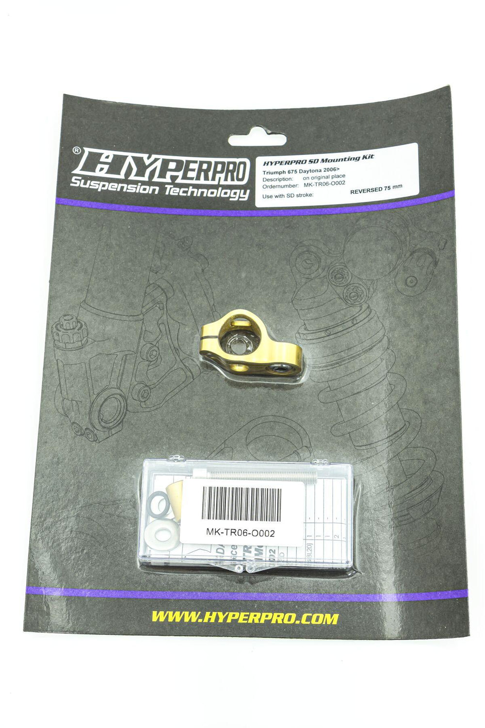 Hyperpro Steering Damper Mounting Kit For Triumph Daytona 675 2006-2012 - Gold