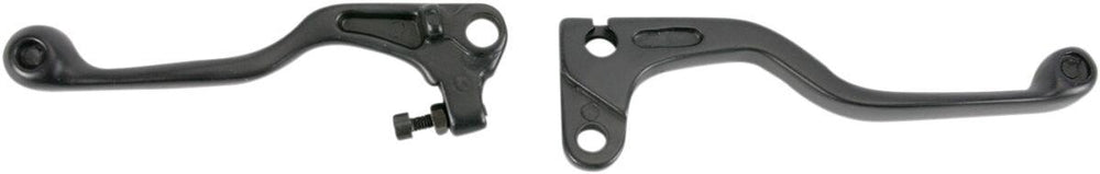 Parts Unlimited Shorty Power Brake & Clutch Lever Set For Honda CR125 1984-1991 - Black