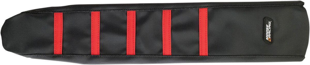 Moose Racing Ribbed Seat Cover For Honda CRF250R 2004-2009 - Black Cover Red Ribs