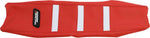 Moose Racing Ribbed Seat Cover For Gas Gas MC50 2021-2022 - Red Cover White Ribs