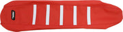 Moose Racing Ribbed Seat Cover For Gas Gas EC 250 2021-2022 - Red Cover White Ribs