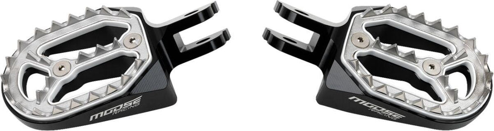 Moose Racing Qualifier Foot Pegs For Honda NC 750 X ABS 2014-2023 - Black/Chrome