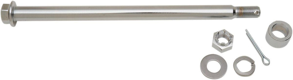 Drag Specialties Rear Axle Kit For Harley Davidson FL 1200 1973-1977 Rear - Chrome Silver