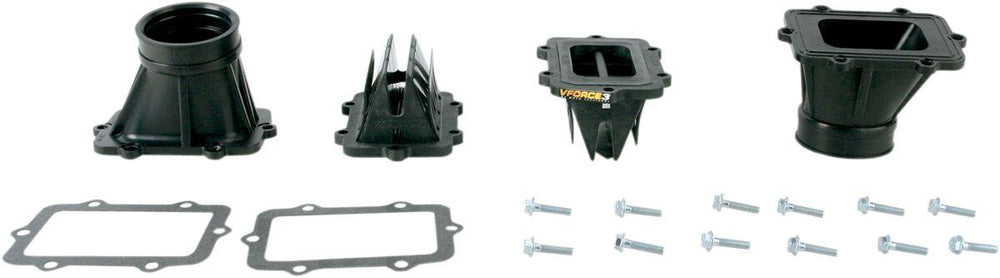 Moto Tassinari V-Force 3 Reed Valve Set with Intake Boot For Ski-Doo Expedition 600 E-TEC 2011-2017 - Black