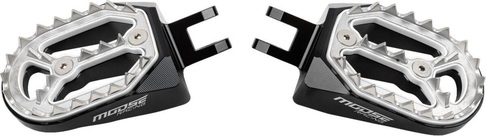 Moose Racing Qualifier Foot Pegs For Suzuki DRZ400 2000-2005 - Black/Chrome