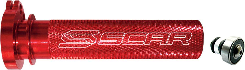 Scar Motocross Aluminium Throttle Tube with Bearing For Kawasaki KLX125 2010-2015 - Red