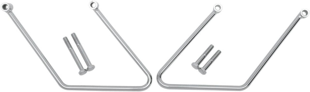 Drag Specialties Saddlebag Support Brackets For Harley Davidson FLSTC 1450 2000-2003 - Chrome