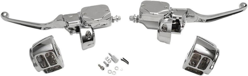 Drag Specialties Handlebar Control Kit For Harley Davidson FLHR 1340 1996-1998 - Chrome