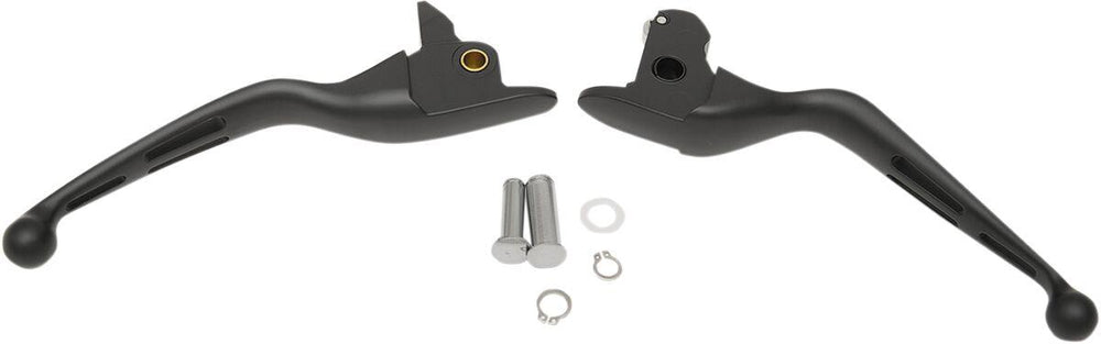 Drag Specialties Slotted Wide Blade Lever Set For Harley Davidson FLHRSE6 1800 2014 - Black