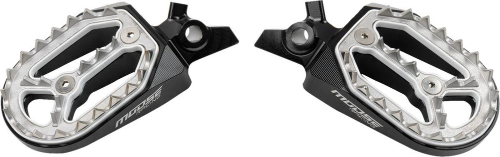 Moose Racing Qualifier Foot Pegs For BMW F 850 GS ABS 2019-2023 - Black/Chrome
