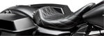 LE Pera Bare Bones Solo Seat For Harley Davidson FLHR 1584 2008-2011 Diamond Stitch - Black