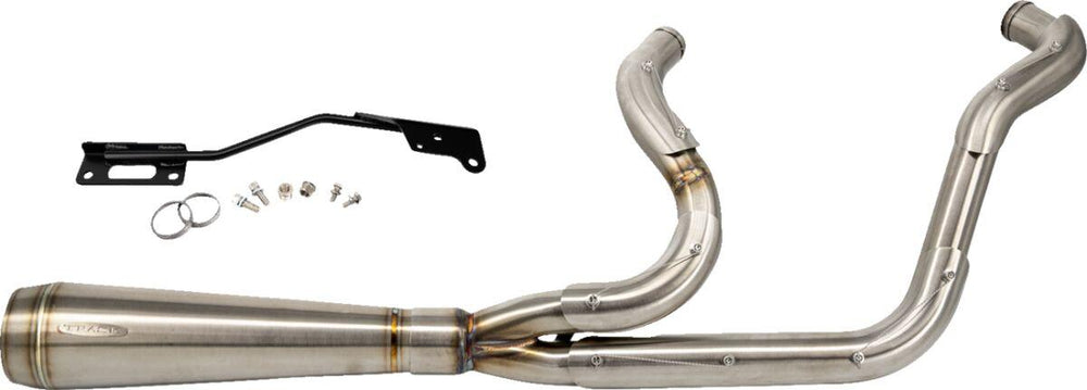 Trask 2 Into 1 Assault Exhaust System For Harley Davidson XL 1200 C 2004-2020 - Brushed