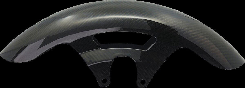 Arlen Ness Carbon Fibre 19" Cafe Fender For Harley Davidson FLH 1868 2021 48cm (19") Front - Black/Carbon Fibre