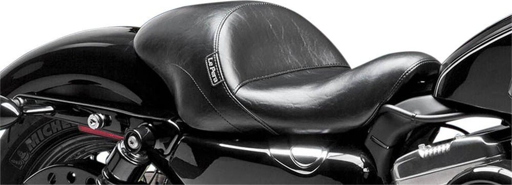 LE Pera Aviator Up Front Solo Seat For Harley Davidson XL1200C 2004-2020 Smooth - Black
