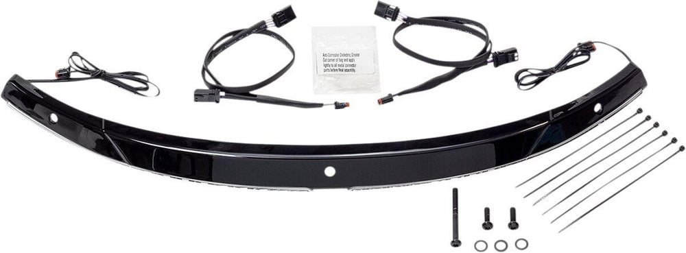 Ciro Steel Windshield Trim For Harley Davidson FLH 1868 ABS 2021 Black Clear