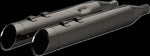 Khrome Werks 4-1/2" HP-Plus Silencers with Edge Tip For Harley Davidson FLH 1868 ABS 2021 - Black/Chrome/Eclipse