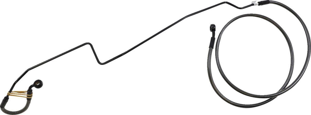 Magnum Shielding Braided Brake Hose For Indian Challenger 108 2020-2022 Front +10.2 cm (4") - Black Black Pearl