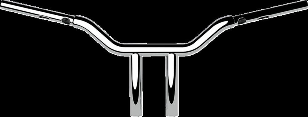 LA Choppers One Piece Kage Fighter Straight Riser Handlebar For Harley Davidson FLFBS 1923 ABS 2025 25.5 cm (10") - Chrome