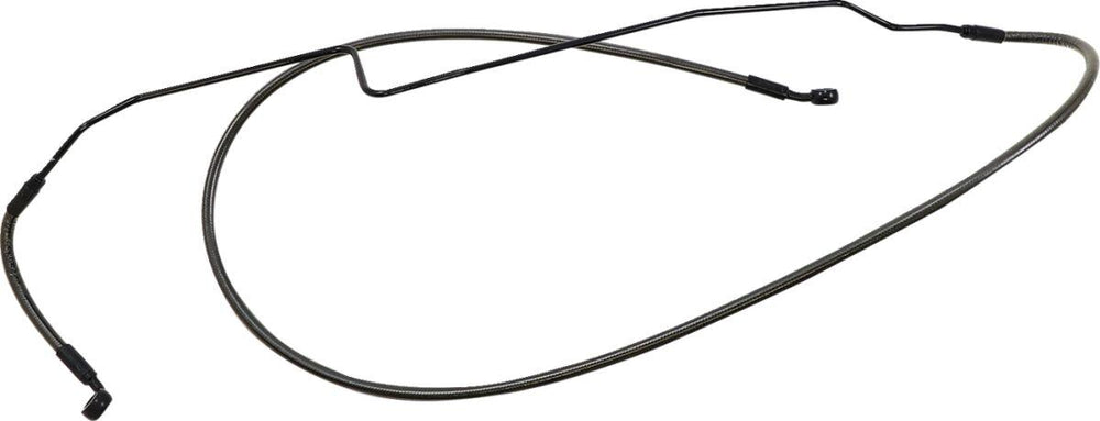 Magnum Shielding Braided Brake Hose For Indian Challenger 108 2020-2022 Front +15.2 cm (6") - Black Black Pearl