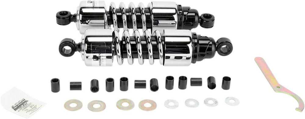 Progressive Suspension 412 Series Cruiser Shocks For Honda GL1500C 1997-2003 292mm (11.50") - Black/Chrome