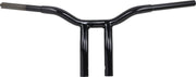 LA Choppers Kage Fighter Welded Bent-Riser Handlebar 25.5 cm (10") - Black