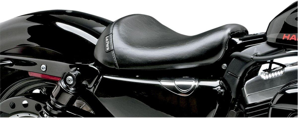 LE Pera Bare Bones Solo Seat For Harley Davidson XL1200C 2004-2019 Smooth - Black