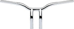 LA Choppers Kage Fighter Welded Bent-Riser Handlebar 25.5 cm (10") - Chrome