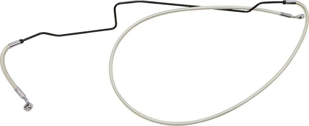 Magnum Shielding Braided Brake Hose For Indian Challenger 108 2020-2024 +15.2 cm (6") Front Lower Or Upper - Chrome Sterling ChromiteÂ® II