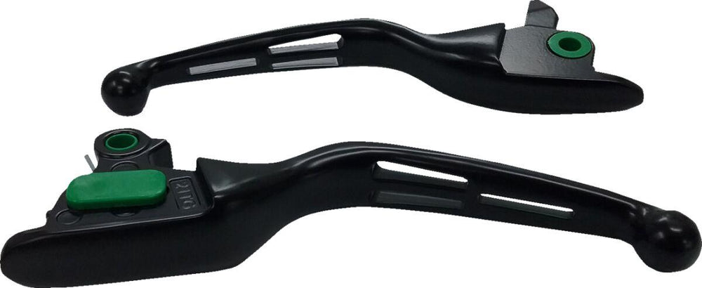 Drag Specialties Slotted Wide Blade Lever Set For Harley Davidson FLH 1868 2021 - Black