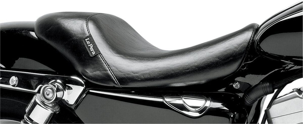 LE Pera Bare Bones Solo Seat For Harley Davidson XL1200C 2007-2020 Smooth 11 x 14-1/4" - Black