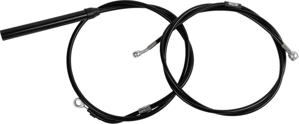 LA Choppers Standard Black Vinyl Handlebar Cable/Brake Upper Hose Kit For Harley Davidson FLH 1868 ABS 2021 Standard - Black