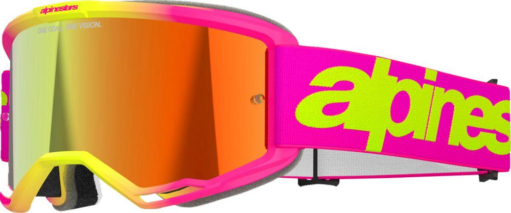 Alpinestars Vision 5 Wordmark Goggles - Pink Yellow Fluo
