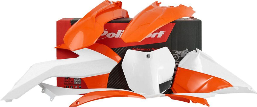 Polisport Plastics Kit For KTM SX125 2013-2015 - OEM 15 Black/Orange/White