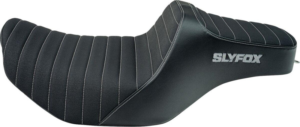 Slyfox High Noon Seat For Harley Davidson FLHX 1923 ABS 2024 Classic Stitch/Gray Logo - Black/Grey