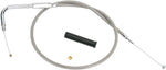 Drag Specialties Stainless Steel Braided Throttle Cable For Harley Davidson FXS 1584 67.5 cm (26-1 2") - Silver Unfinished