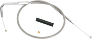 Drag Specialties Stainless Steel Braided Throttle Cable For Harley Davidson FXS 1584 67.5 cm (26-1 2") - Silver Unfinished