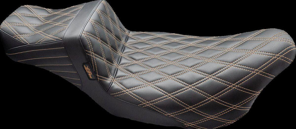 LE Pera Tailwhip Daddy Long Legs Seat For Harley Davidson FLH 1868 ABS 2021 Brown Double Diamond - Black