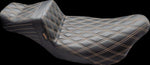 LE Pera Tailwhip Daddy Long Legs Seat For Harley Davidson FLH 1868 ABS 2021 Brown Double Diamond - Black