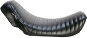 LE Pera Bare Bones Solo Seat For Harley Davidson FLD 1690 2012-2013 Pleated - Black
