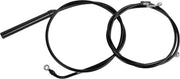 LA Choppers Standard Black Vinyl Handlebar Cable/Brake Upper Hose Kit For Harley Davidson FLH 1868 ABS 2021 38 cm - 43 cm (15" - 17") - Black