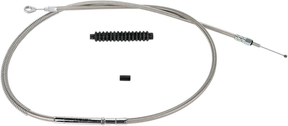 Barnett Stainless Steel Clutch Cable For Harley Davidson FLHS 1340 1987-1988 159 cm (62-1 2") - Silver